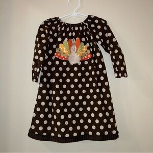 Turkey Applique Handmade Thanksgiving Dress
